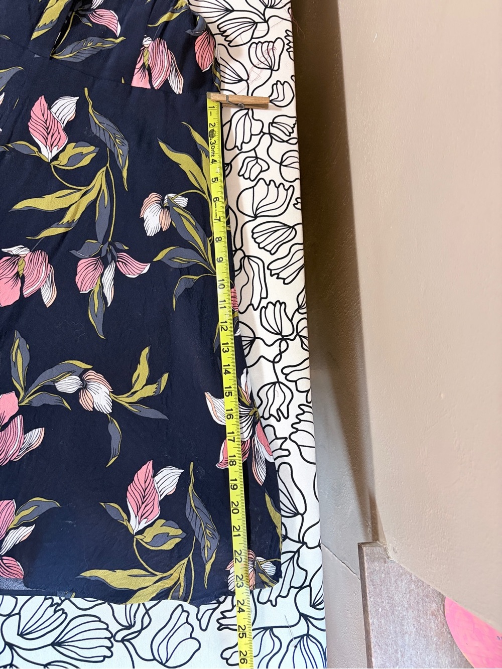 Ann Taylor Navy Floral Sleeveless Wrap-Style Midi Dress - Picture 6 of 7